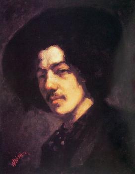 James Abbottb McNeill Whistler : Portrait of Whistler with Hat